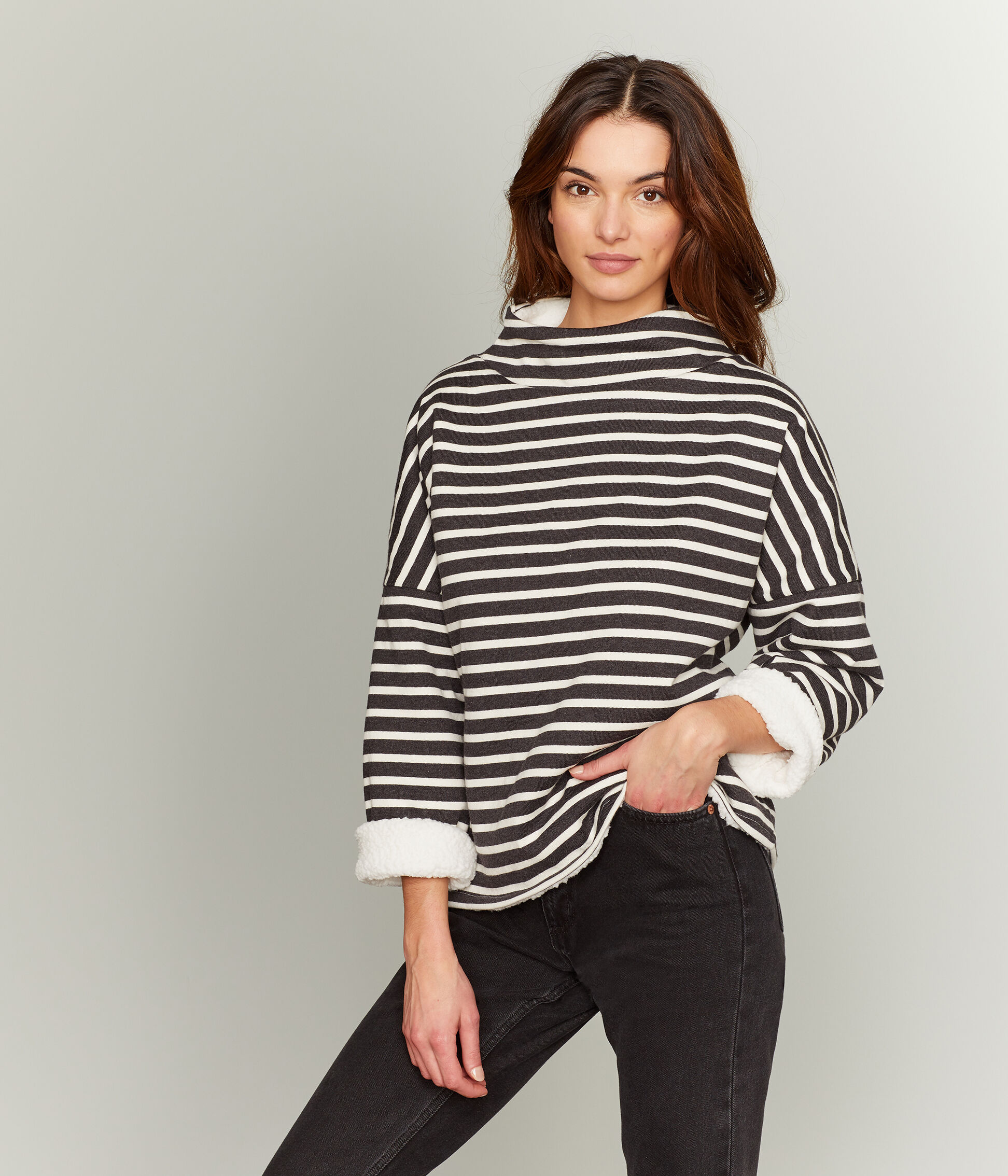 Pull marinière sales petit bateau femme