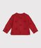 Katoenen babyvestje met hartjesmotief rood