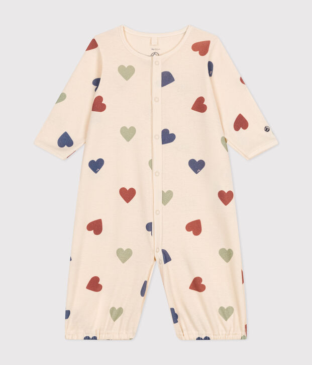 Combisac imprim&eacute; tric&oelig;urs en coton b&eacute;b&eacute; &eacute;cru/multicouleur