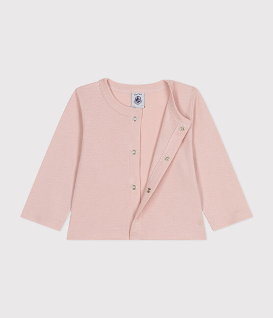 Katoenen babycardigan roze SALINE