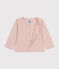 Katoenen babycardigan roze SALINE