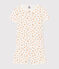 Pyjacourt orangettes coton petite fille blanc MARSHMALLOW/blanc MULTICO