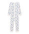 Lange unisex set van extra warme geruwde bouclébadstof wit MARSHMALLOW/blauw MAJOR