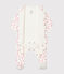 Bodyjama bébé fille en tubique blanc MARSHMALLOW/rose GROSEILLER