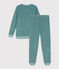 Pyjama van velours voor meisjes en jongens groen BRUT