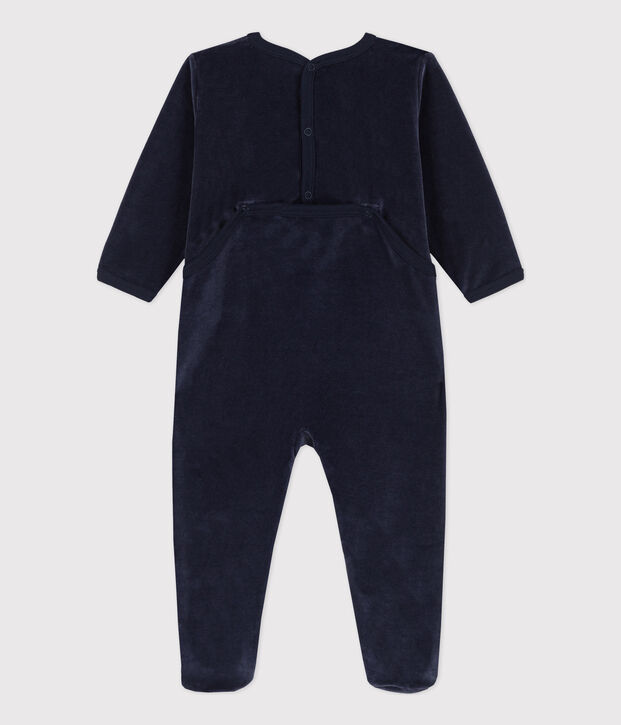 Dors-bien Paris b&eacute;b&eacute; en velours bleu marine