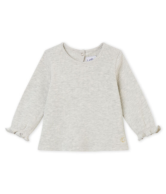 Blouse bébé fille à volants gris BELUGA CHINE