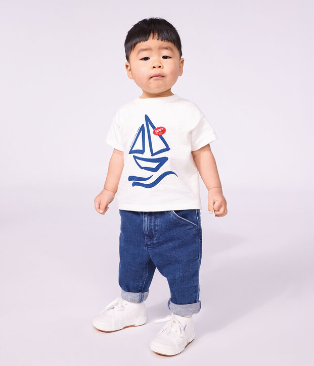 Denim babybroek blauw