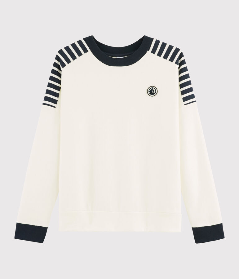 Sweatshirt Dames wit/blauw