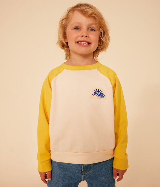 Sweatshirt in lichte fleece voor kinderen geel AVALANCHE/ NECTAR