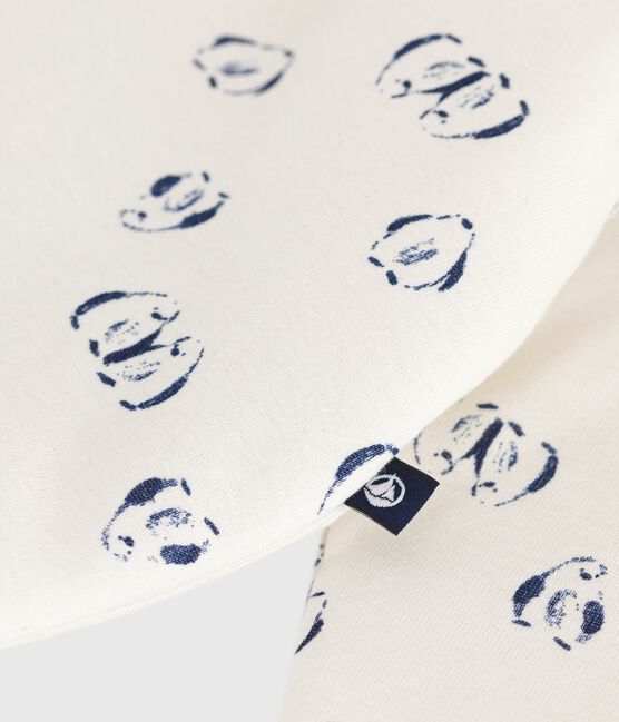 Combinaison ouatinée bébé en coton, imprimé pingouins bleu MILK/ SOIR