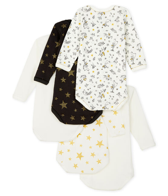 Lot de 5 bodies manches longues bébé fille variante 1