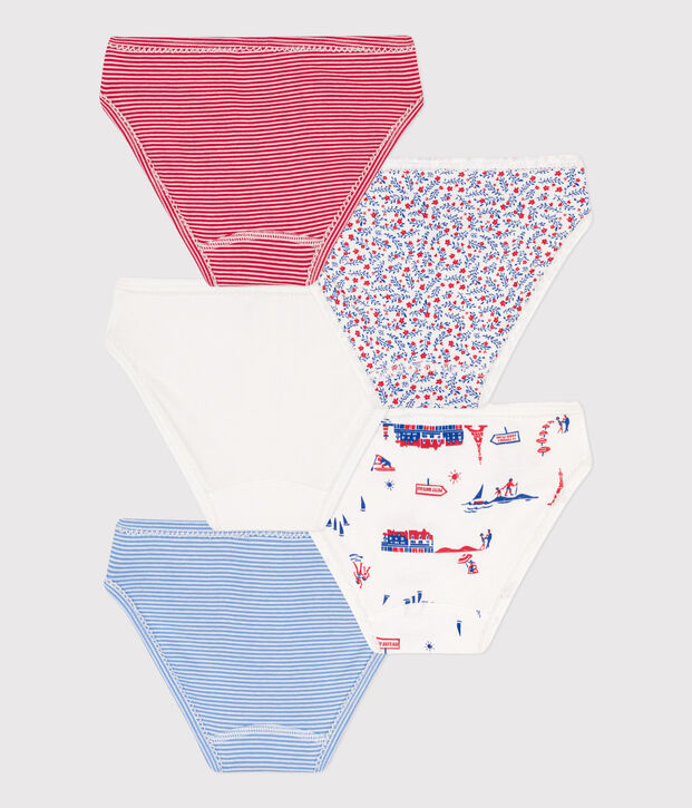 Lot de 5 culottes Paris en coton petite fille multicouleur