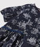 Meisjesjurk met korte mouwen in tubic blauw SMOKING/wit ECUME