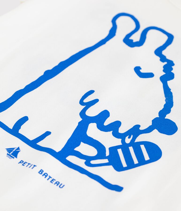 Katoenen T-shirt met korte mouwen voor kinderen wit