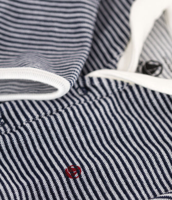 Pyjama bébé milleraie en velours bleu SMOKING/blanc MARSHMALLOW