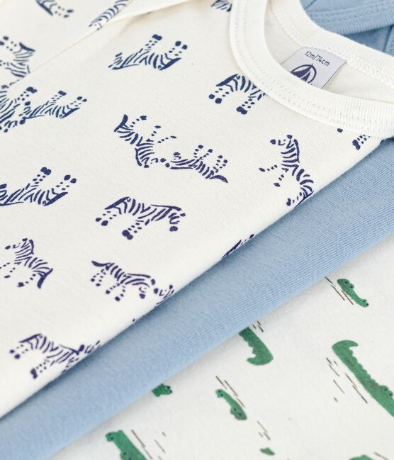 Setje van katoenen body's met korte mouwen en diertjes voor baby's variante 1