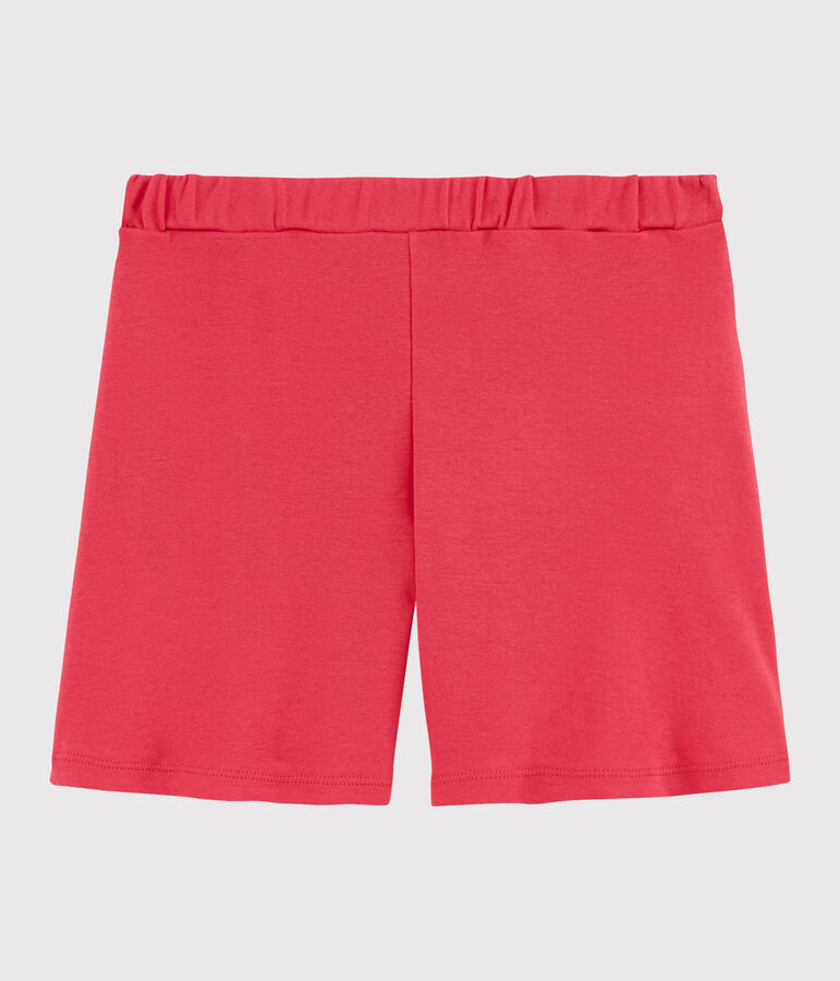 Short en coton enfant fille rose