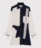 Hemdjurk Dames Christoph Rumpf x Petit Bateau blauw SMOKING/wit MARSHMALLOW