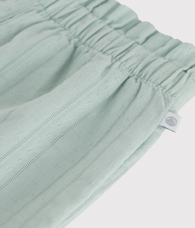 Short b&eacute;b&eacute; en coton uni vert