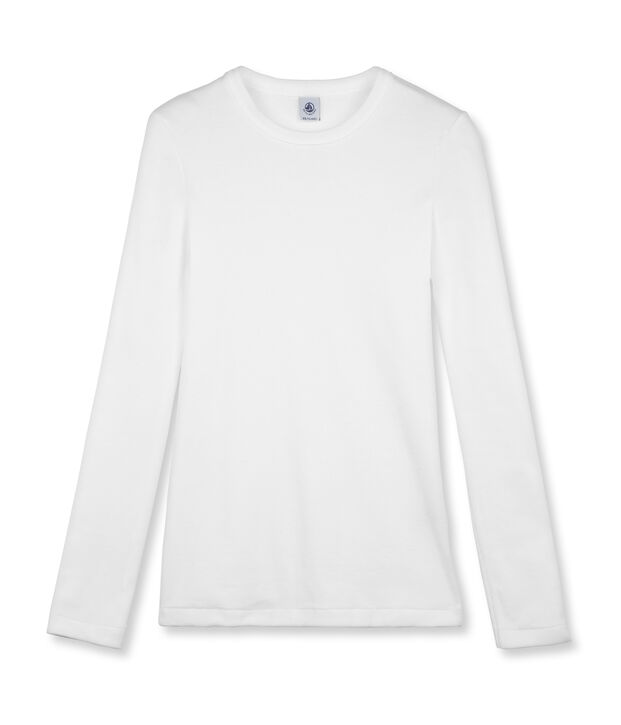 Iconisch vrouwen T-shirt met lange mouwen wit