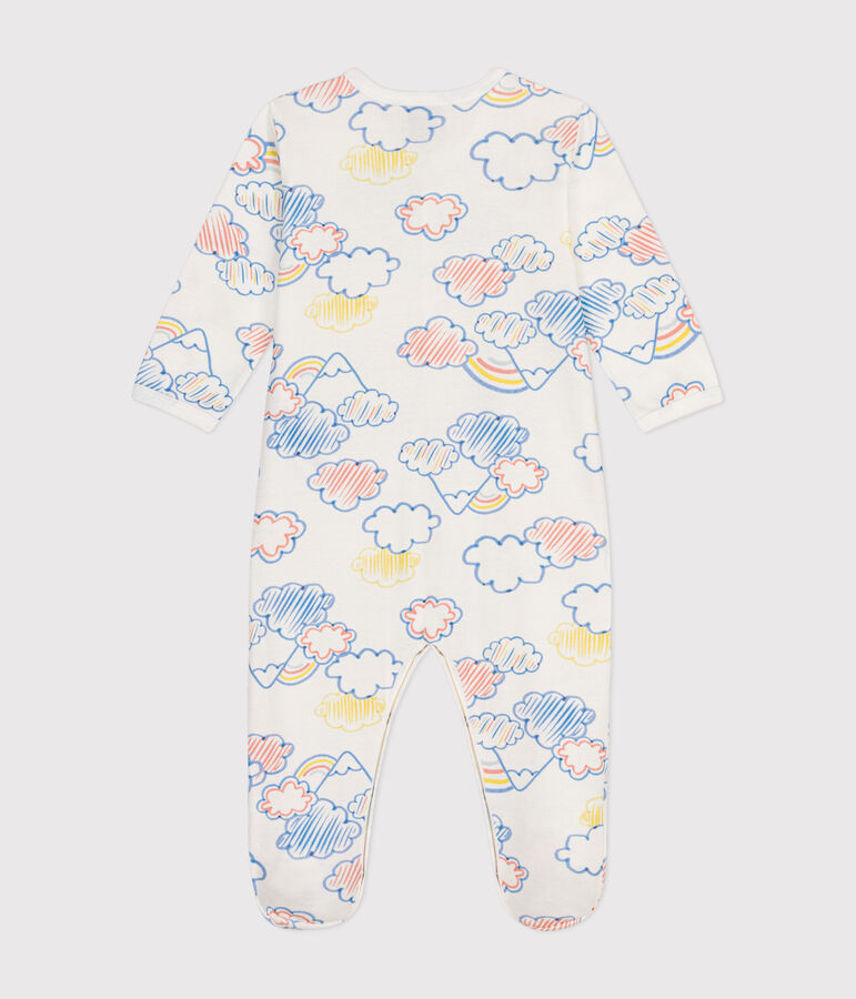 Pyjama en coton imprim&eacute; arc-en-ciel b&eacute;b&eacute; blanc/multicouleur