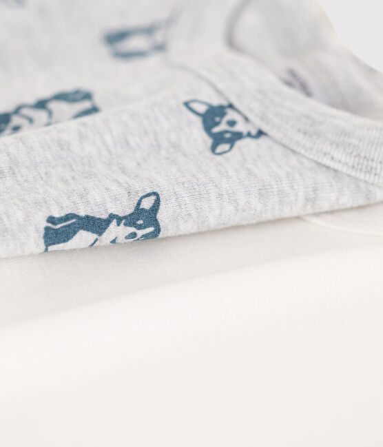 Lot de 2 tee-shirts manches courtes chien petit garçon en coton variante 1