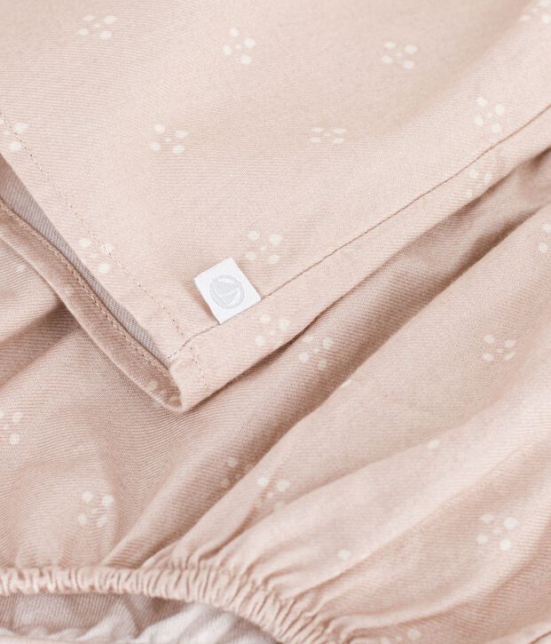 Katoenen babyjurkje met print ecru/wit