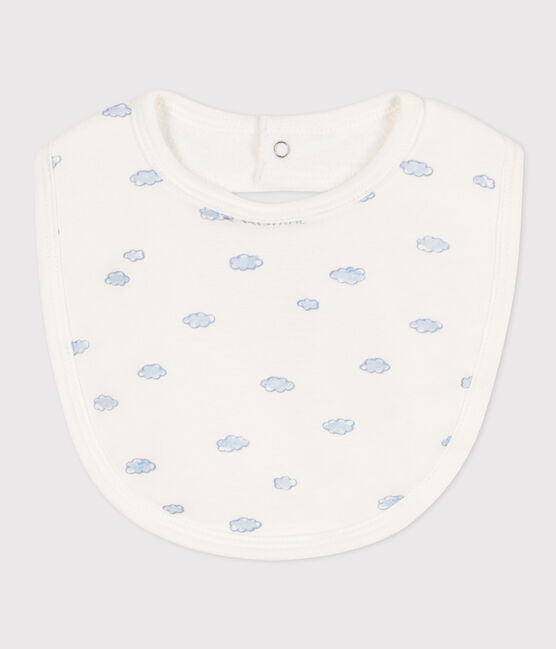Katoenen slabbetje met print wit MARSHMALLOW/wit MULTICO