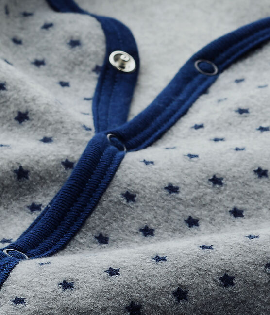 Warme jongenspyjama in fleece grijs SUBWAY/blauw MEDIEVAL