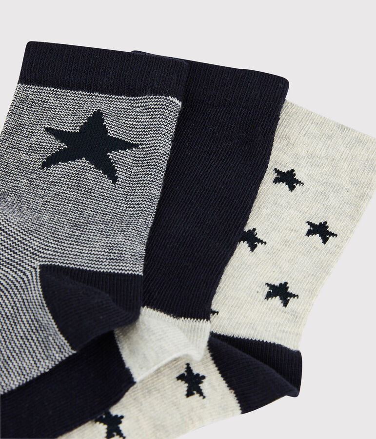 Lot de 3 paires de chaussettes fille-gar&ccedil;on multicouleur