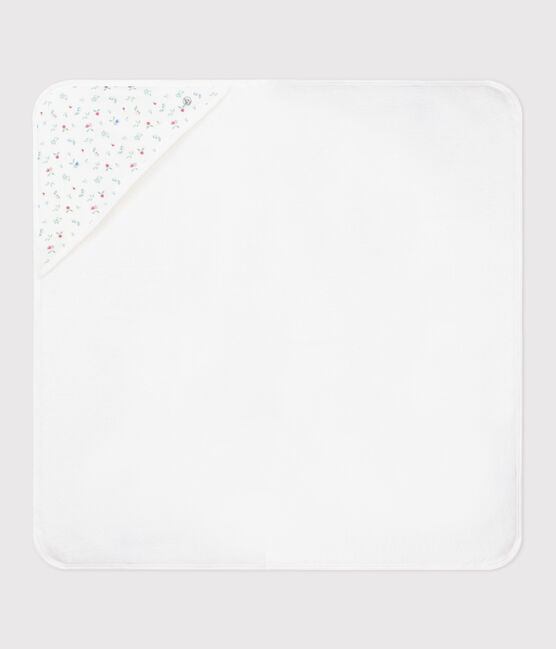 Carré de bain bébé en coton blanc MARSHMALLOW/blanc MULTICO