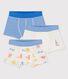 Set van 3 boxershorts voor jongens met Parijsprint in katoen
