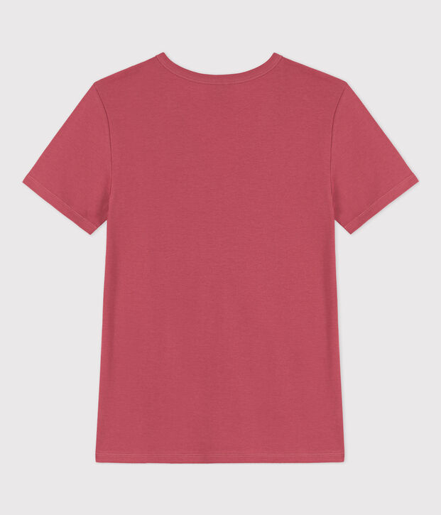 L'ICONIQUE, dames-T-shirt met V-hals in katoen roze