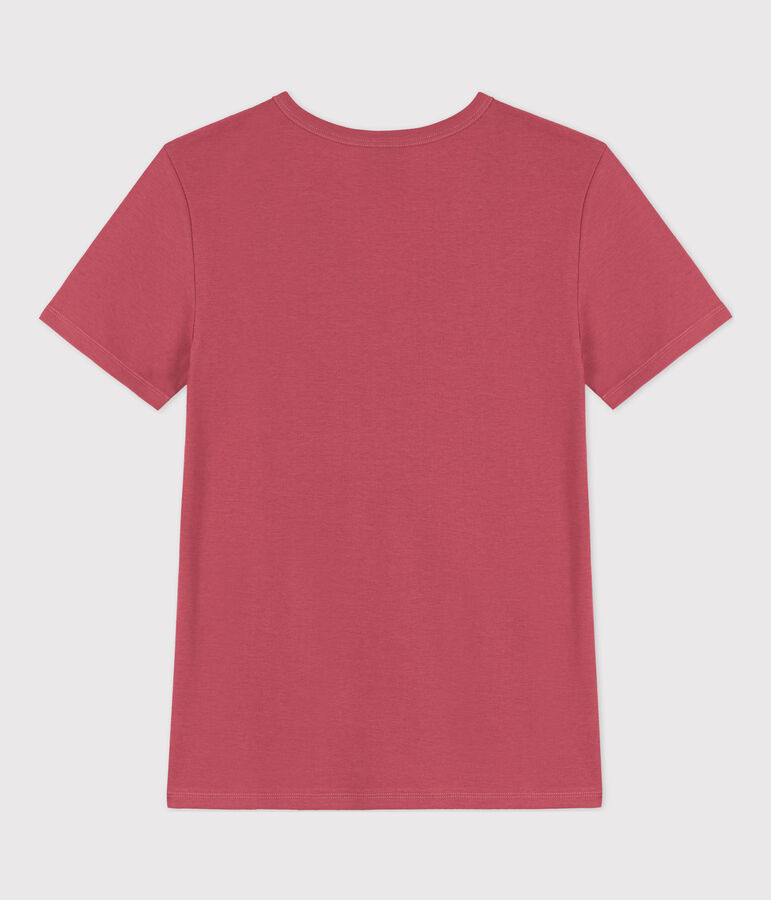 Tee-shirt L'ICONIQUE col V en coton Femme rose