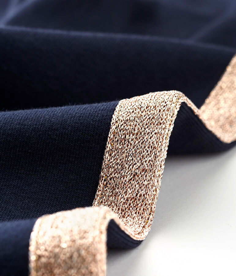 Meisjesbroek met lycra blauw/roze