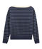 Sweatshirt met lange mouwen vrouwen blauw SMOKING/beige COQUILLE