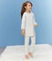 Chemise de nuit petite fille en velours, avec legging blanc MARSHMALLOW/blanc MULTICO