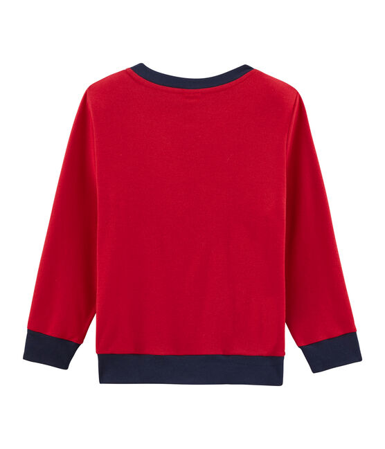 Sweatshirt van ribstof voor jongens rood TERKUIT CN