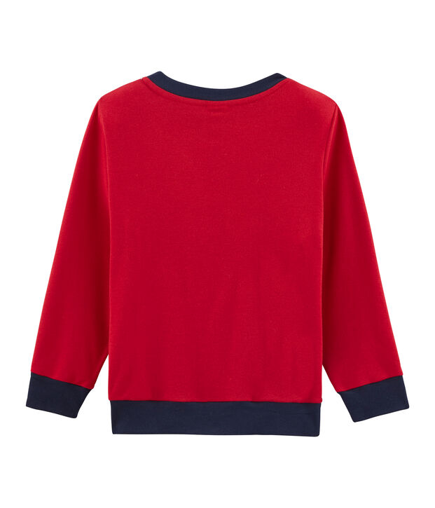 Sweatshirt van ribstof voor jongens rood