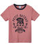 T-shirt garçon rayé milleraies rouge TERKUIT/blanc MARSHMALLOW