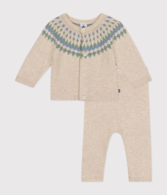 Ensemble 2 pièces en tricot bébé blanc AVALANCHE/ MULTICO