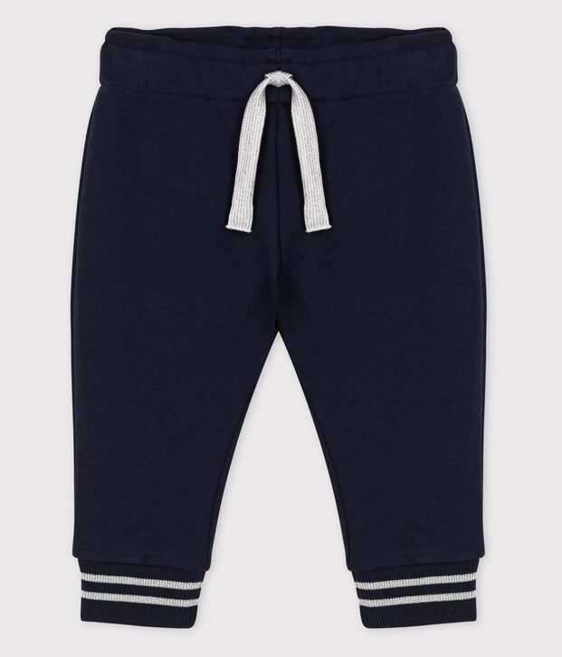 Pantalon en molleton b&eacute;b&eacute;. bleu marine