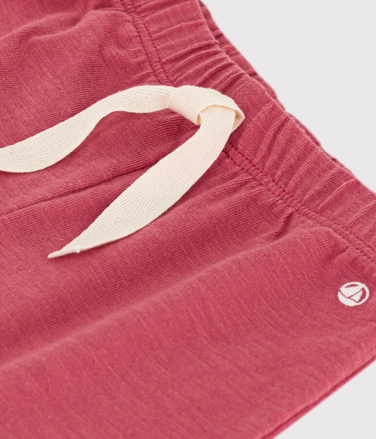 Short b&eacute;b&eacute; en jersey flamm&eacute; uni rose