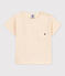 Tee-shirt manches courtes bébé en jersey flammé écru AVALANCHE