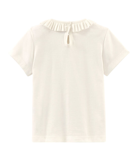Meisjes-T-shirt met korte mouwen wit MARSHMALLOW
