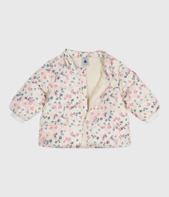 Donsjack met bloemenprint voor baby's MILK/ MULTICO