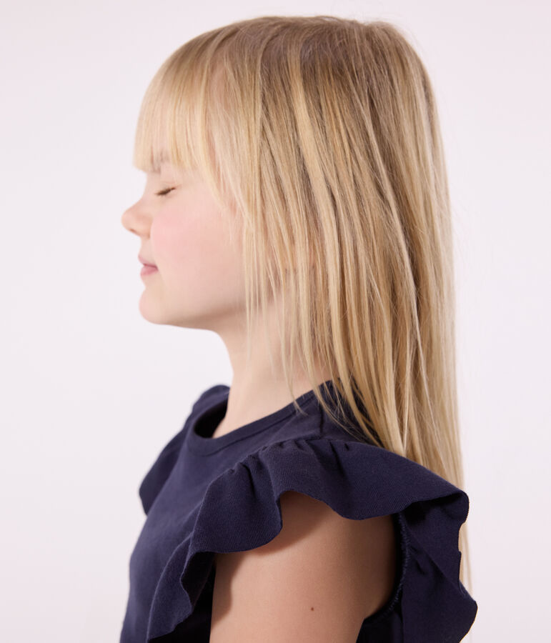 T-shirt in katoen voor meisjes blauw