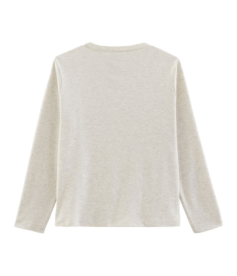 T-shirt met lange mouwen voor jongens beige