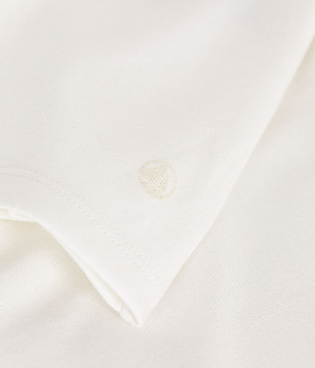 L'ICONIQUE, T-shirt voor dames met cocottesteek in katoen wit